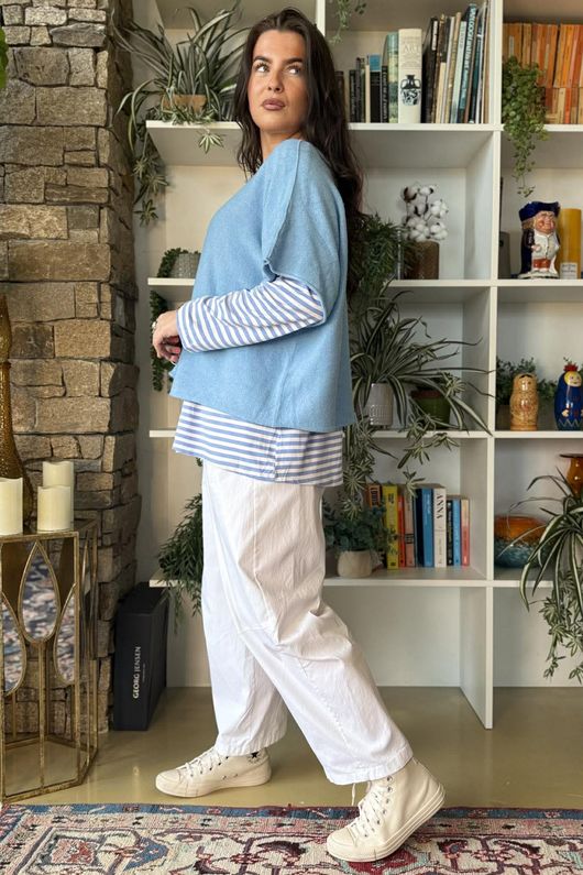 Conrad Layer Knit Light Denim